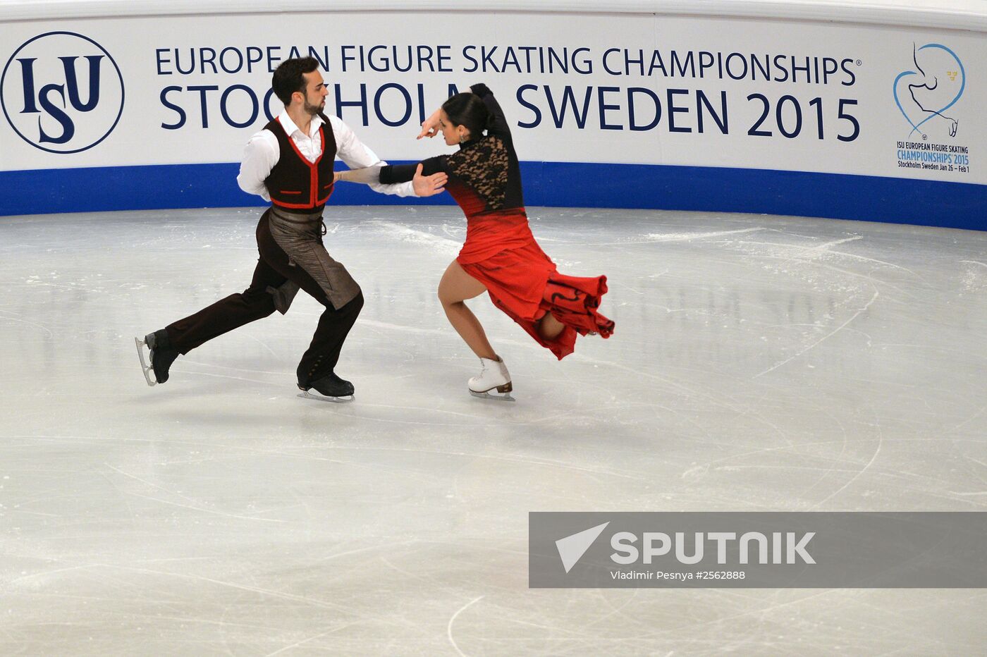 European Figure Skating Championships. Ice dancing. Short program