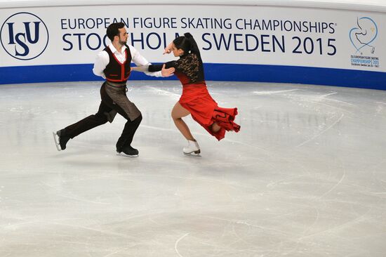 European Figure Skating Championships. Ice dancing. Short program