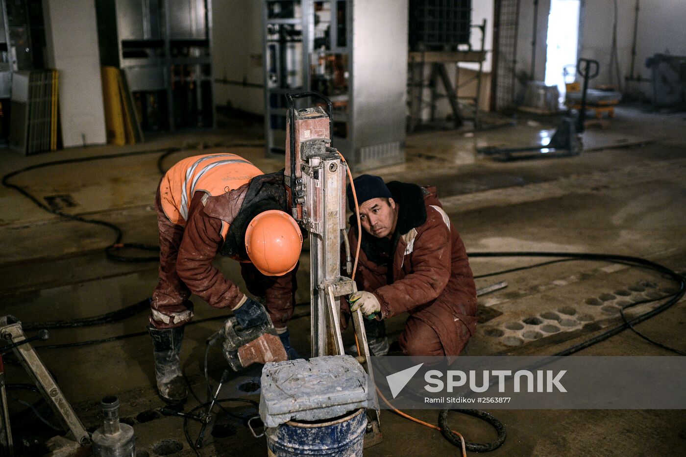 Construction of Rumyantsevo metro station
