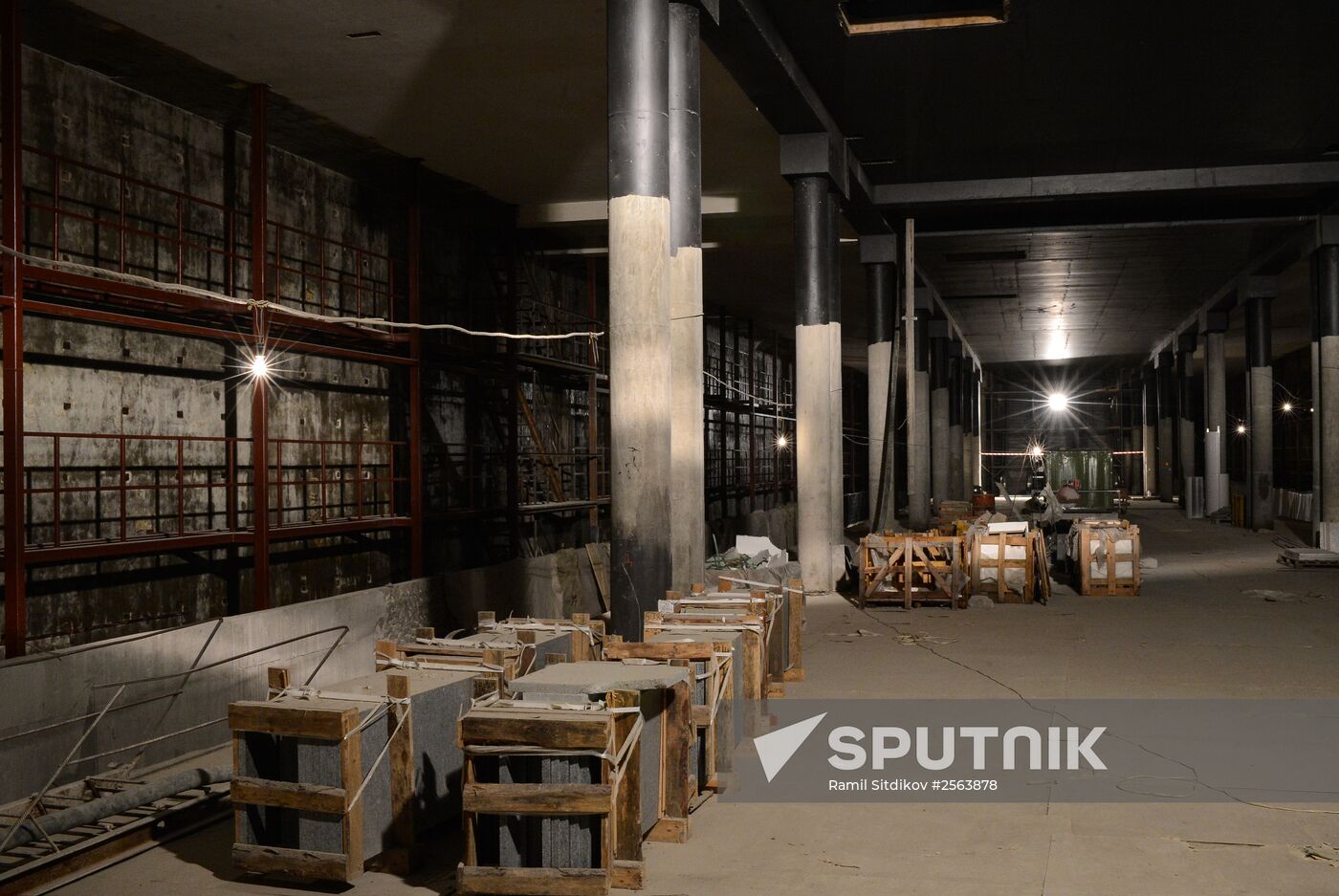 Construction of Rumyantsevo metro station