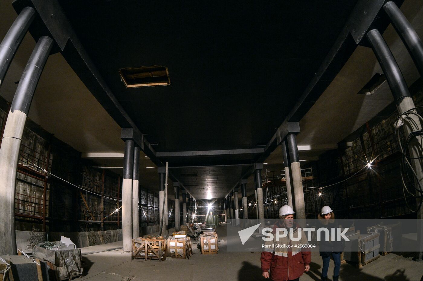 Construction of Rumyantsevo metro station