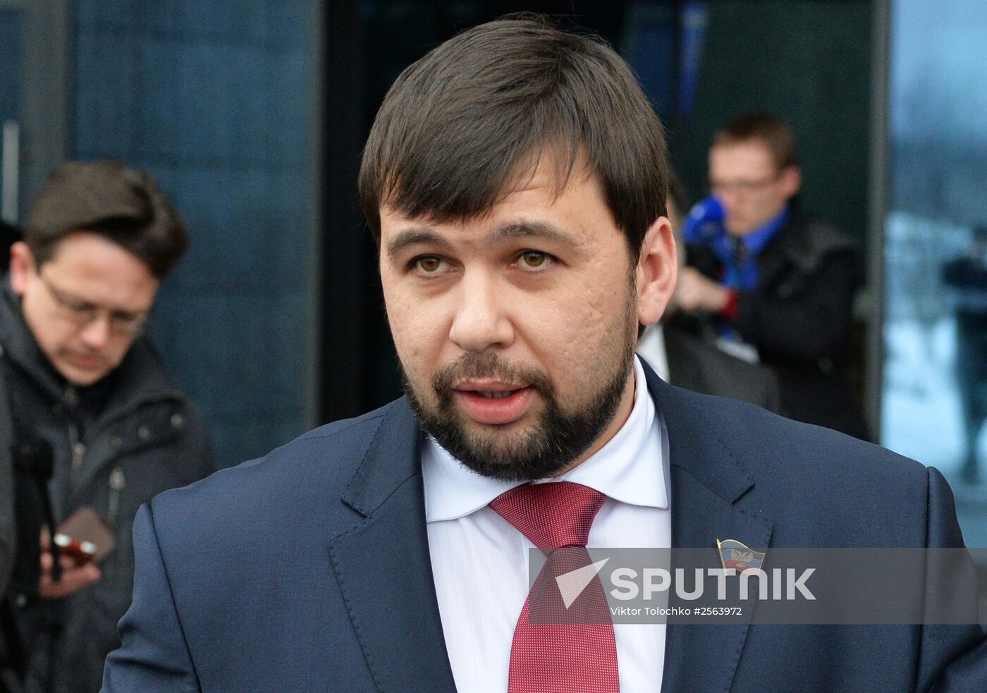 DPR and LPR leaders' press conference in Minsk Airport