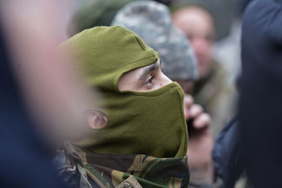 Aidar Battalion rallies outside Ukraine's Defense Ministry