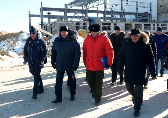 Dmitry Rogozin checks progress of constructing the Vostochny cosmodrome