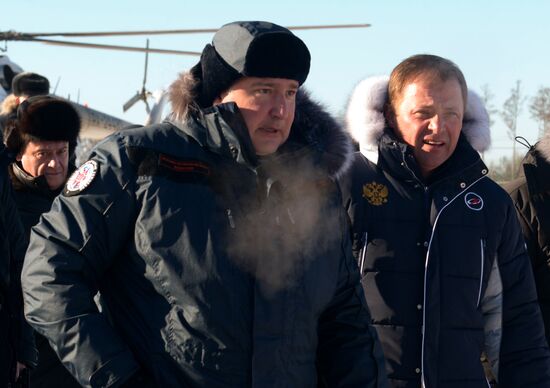 Dmitry Rogozin checks progress of constructing the Vostochny cosmodrome