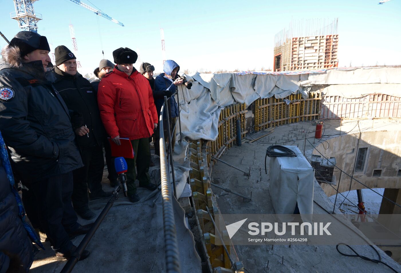 Dmitry Rogozin checks progress of constructing the Vostochny cosmodrome
