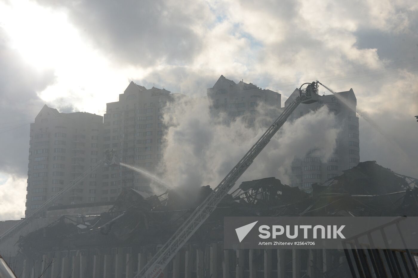 Fire at the library of the Institute of Scientific Information for Social Sciences of the Russian Academy of Sciences