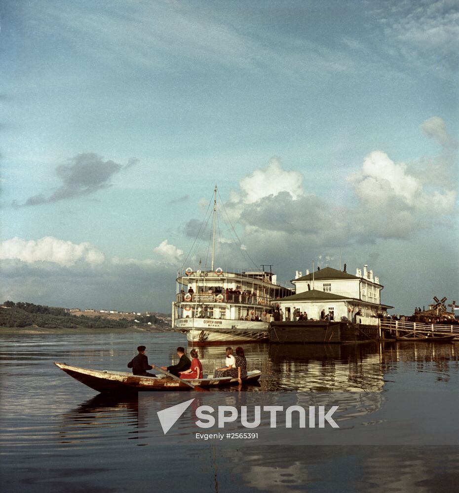 Riding river boat
