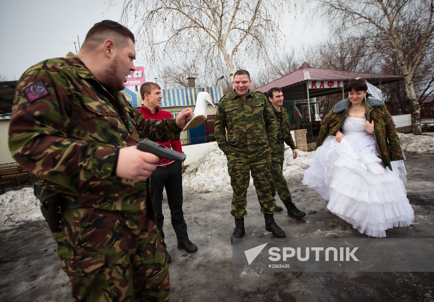 Wedding of self-defense fighter from Vikings unit