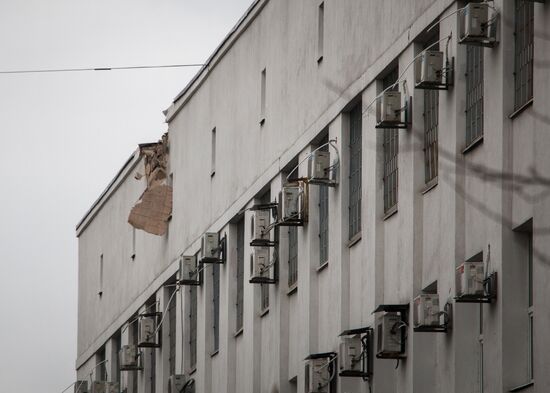 This school in Donetsk has been shelled by Ukrainian Forces