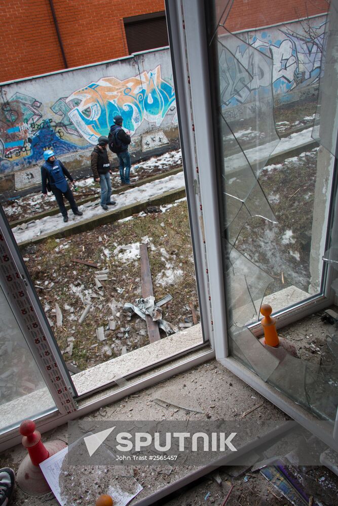 School shelled in Donetsk