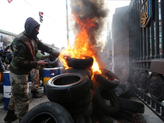 Aidar Battalion's protest action in Kiev