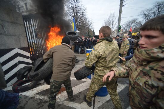 Aidar Battalion's protest action in Kiev