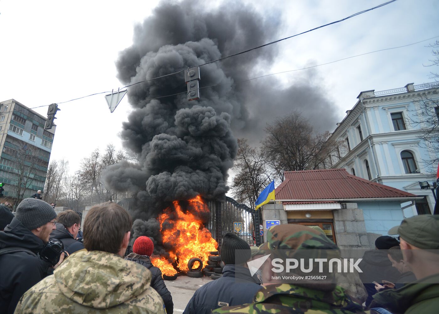 Aidar Battalion's protest action in Kiev