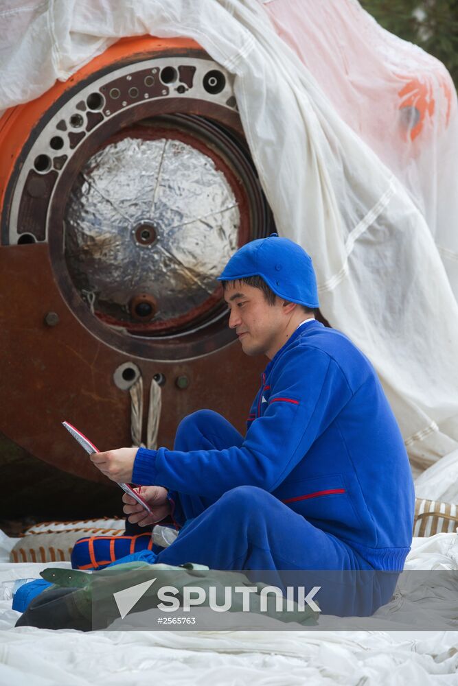 ISS crew takes survival course in a forest