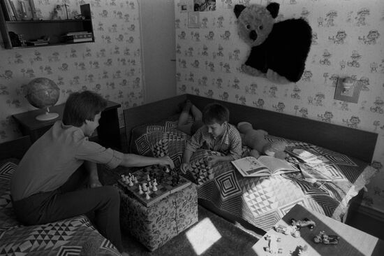 Dock worker Boris Morozov's sons