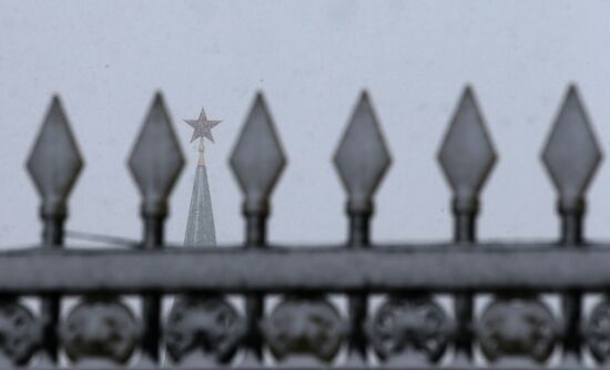 Snowfall in Moscow