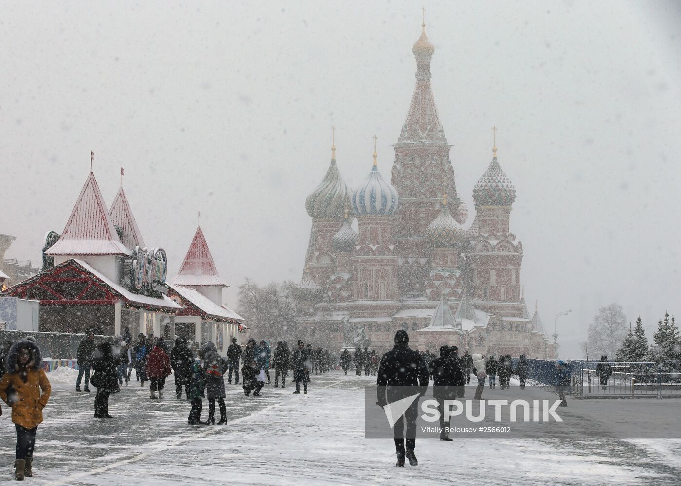 Snowfall in Moscow