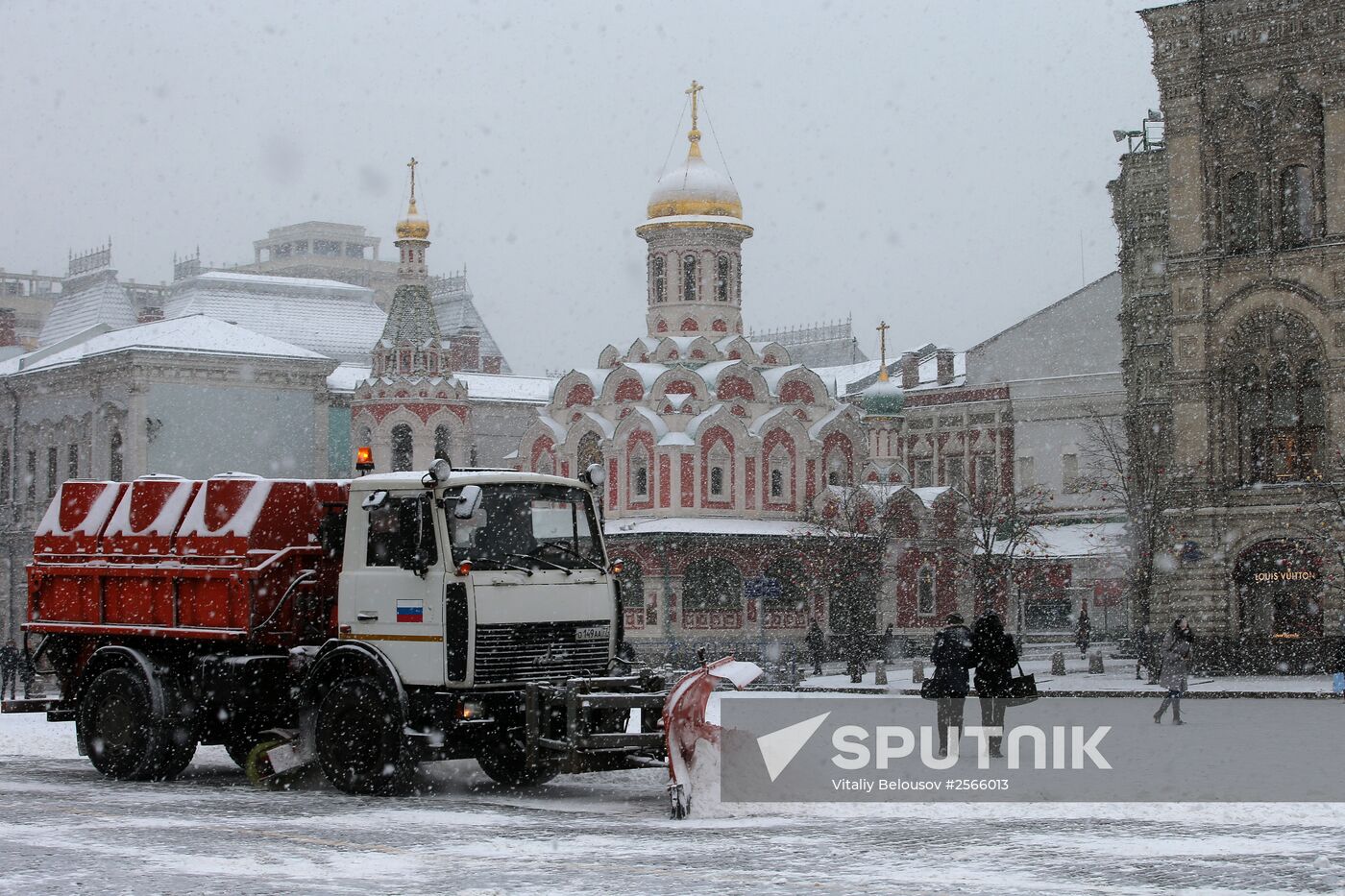 Snowfall in Moscow