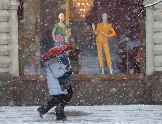 Snowfall in Moscow