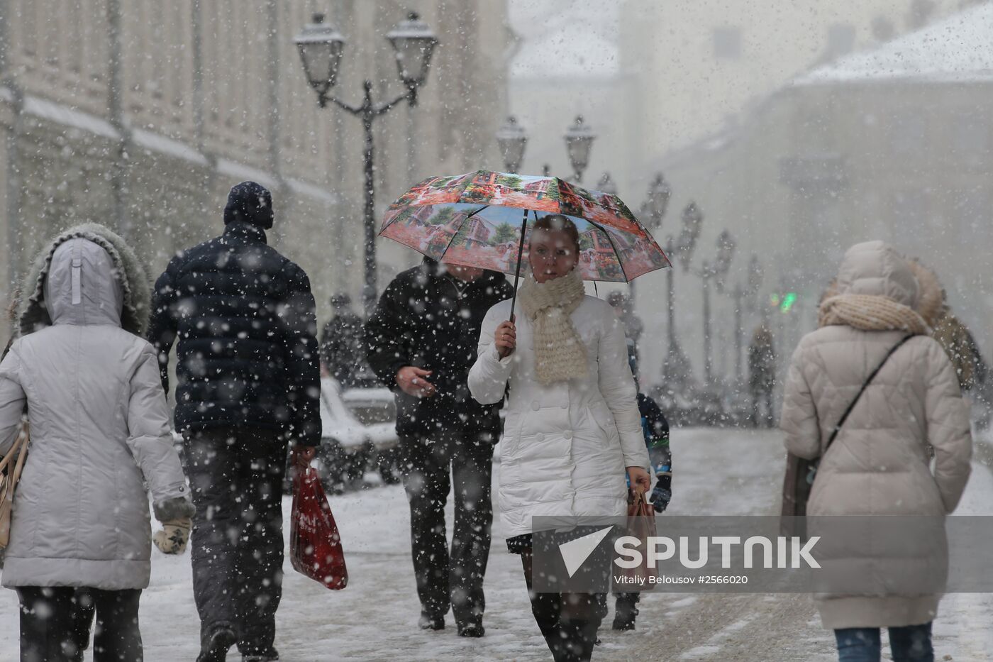 Snowfall in Moscow