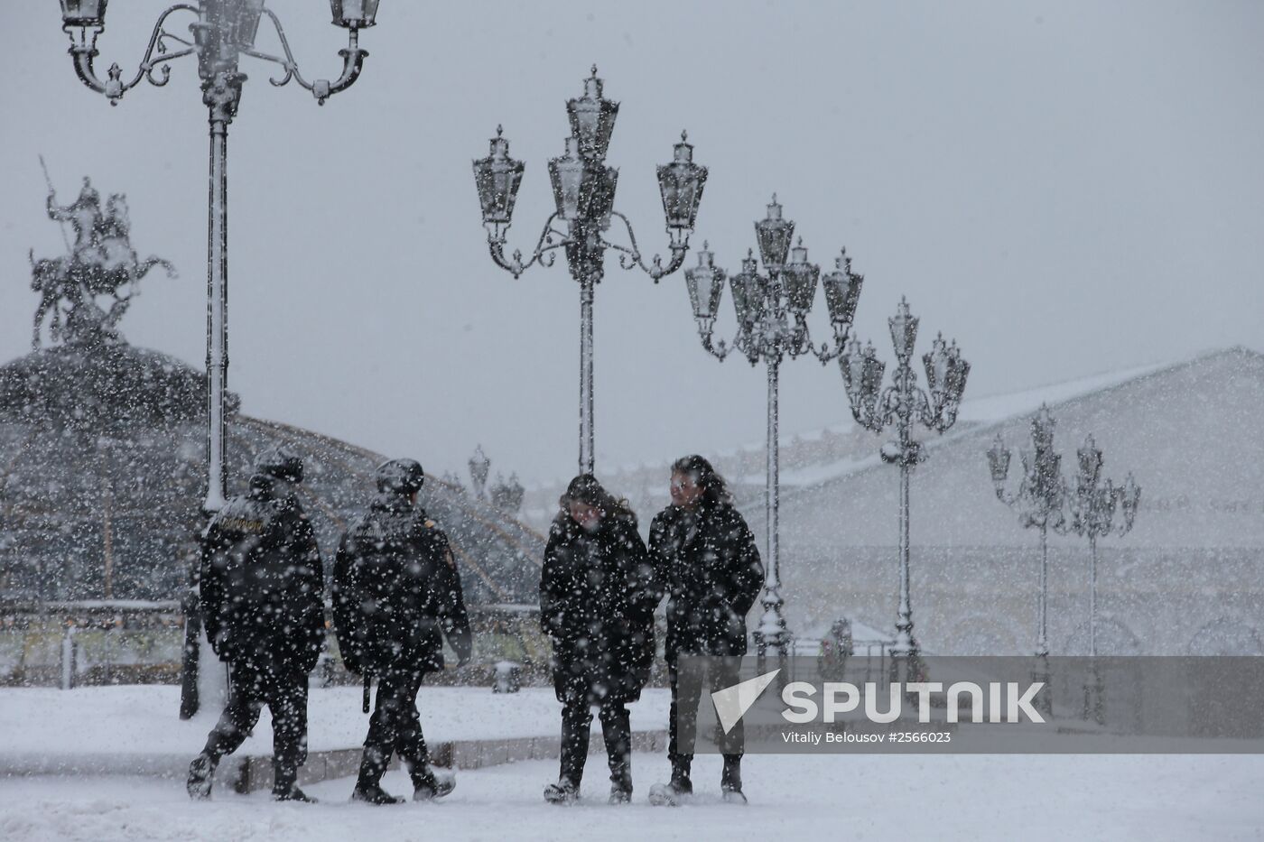Snowfall in Moscow