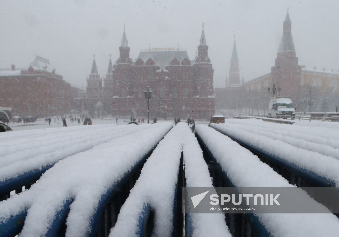 Snowfall in Moscow