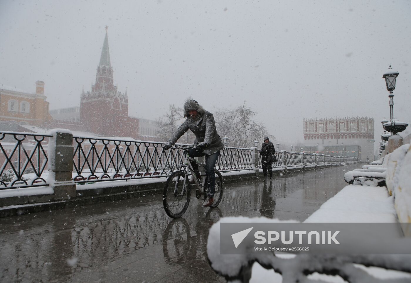 Snowfall in Moscow