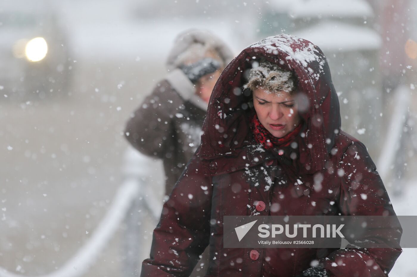 Snowfall in Moscow