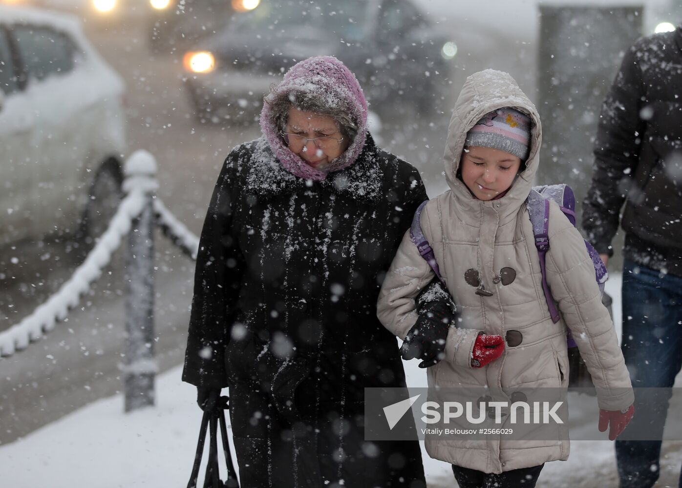 Snowfall in Moscow