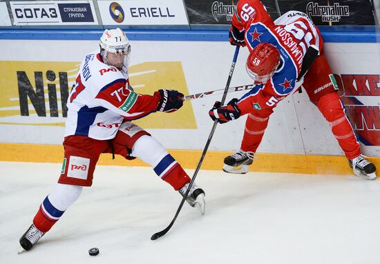 Kontinental Hockey League. CSKA vs. Lokomotiv