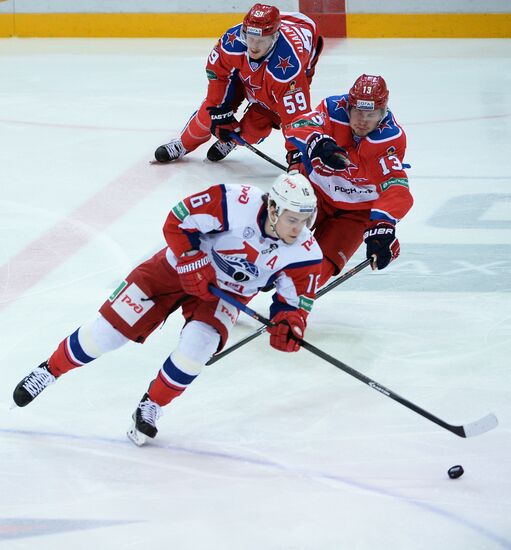 Kontinental Hockey League. CSKA vs. Lokomotiv