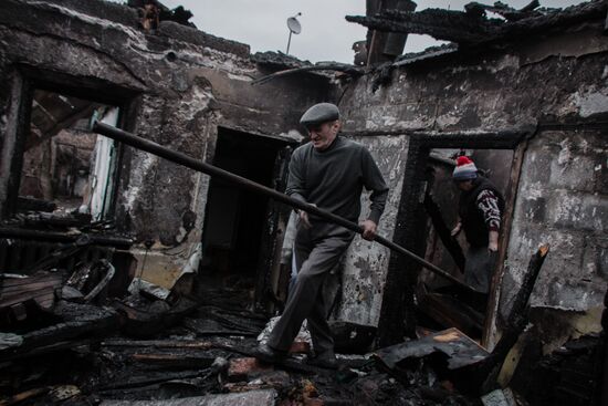 Consequences of shelling in Donetsk