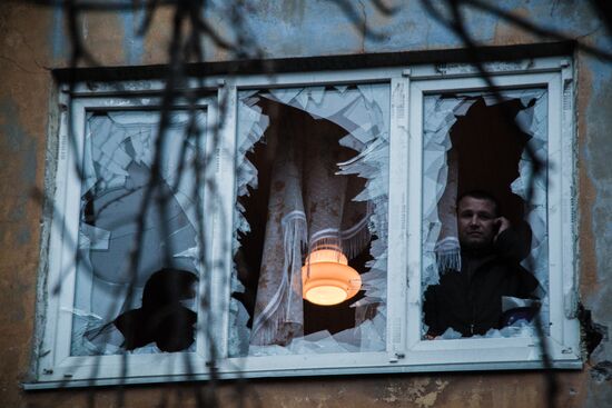 Consequences of shelling in Donetsk