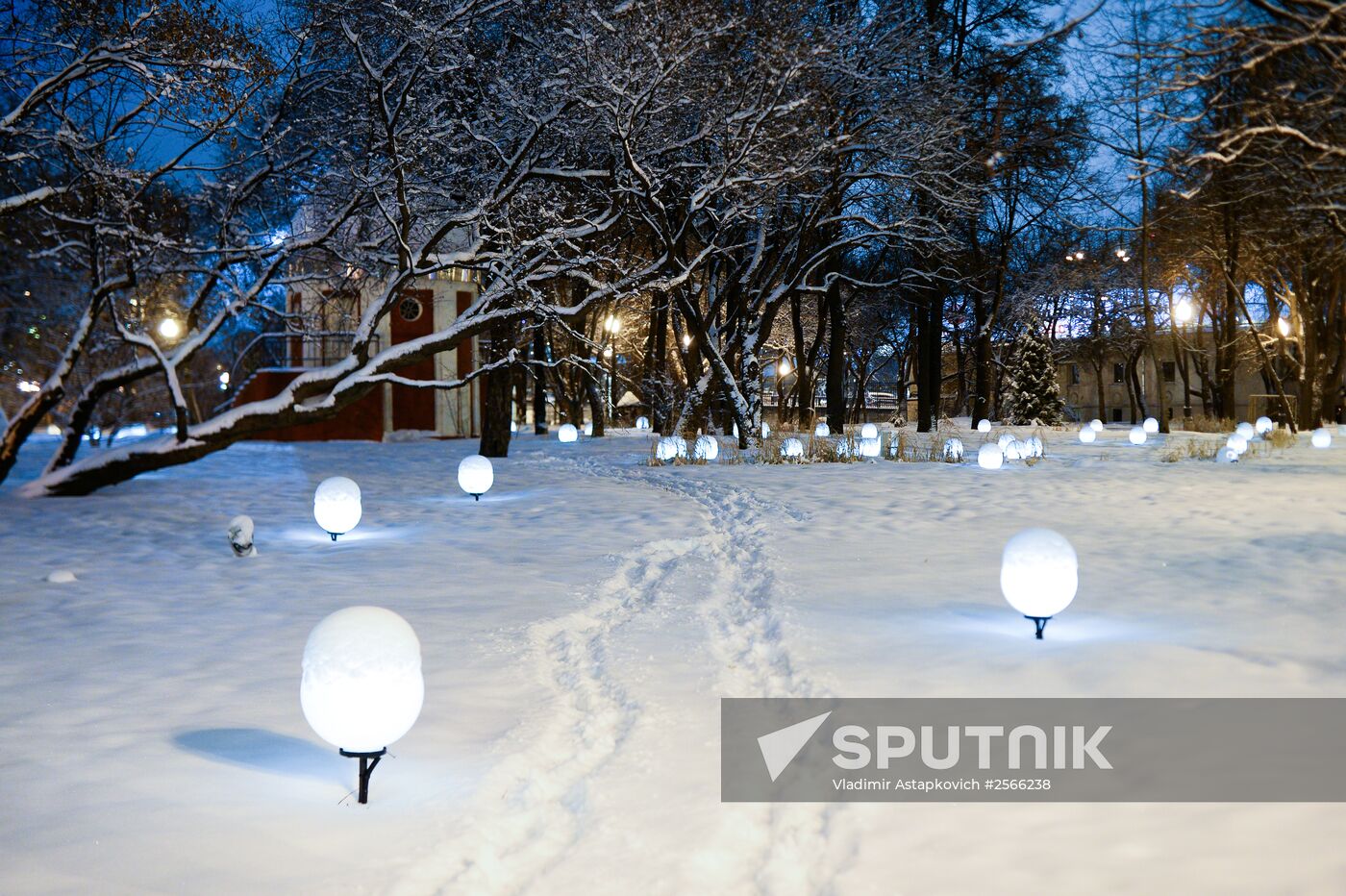 Snowfall in Moscow