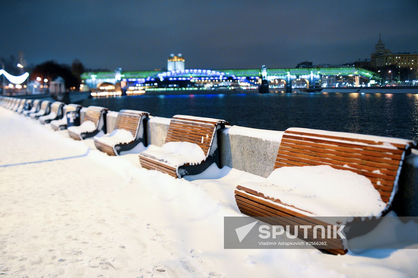 Snowfall in Moscow
