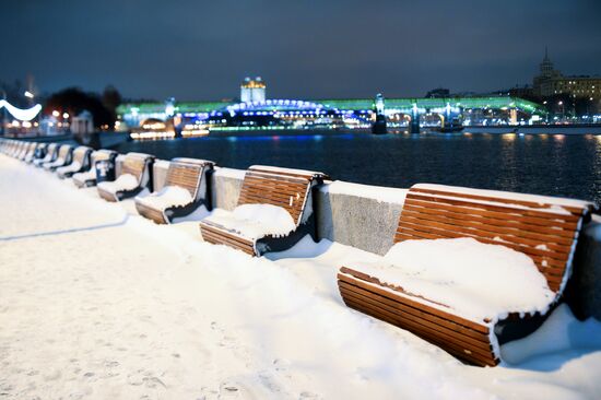 Snowfall in Moscow