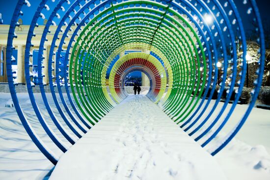 Snowfall in Moscow