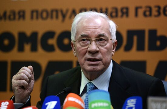 News conference by Mykola Azarov on his book "Ukraine at the Crossroads"