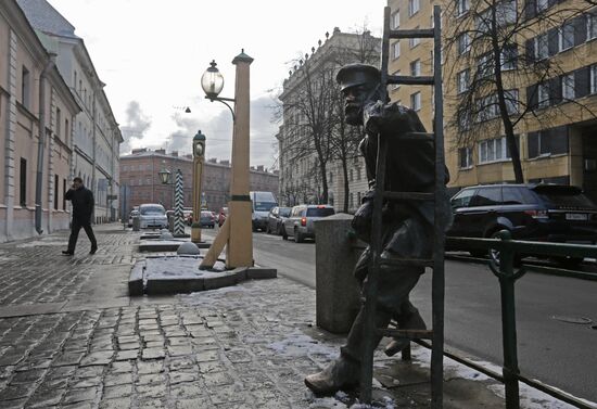 Monuments to people with different professions in St. Petersburg
