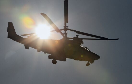 Helicopter flight training in Primorye Territory