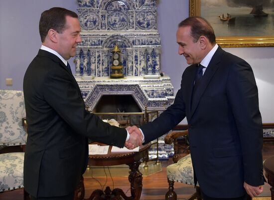Prime Minister Dmitry Medvedev meets with Armenian Prime Minister Hovik Abrahamyan