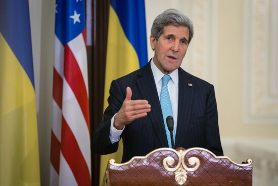 US Secretary of State John Kerry visits Kiev