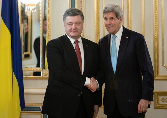 US Secretary of State John Kerry visits Kiev