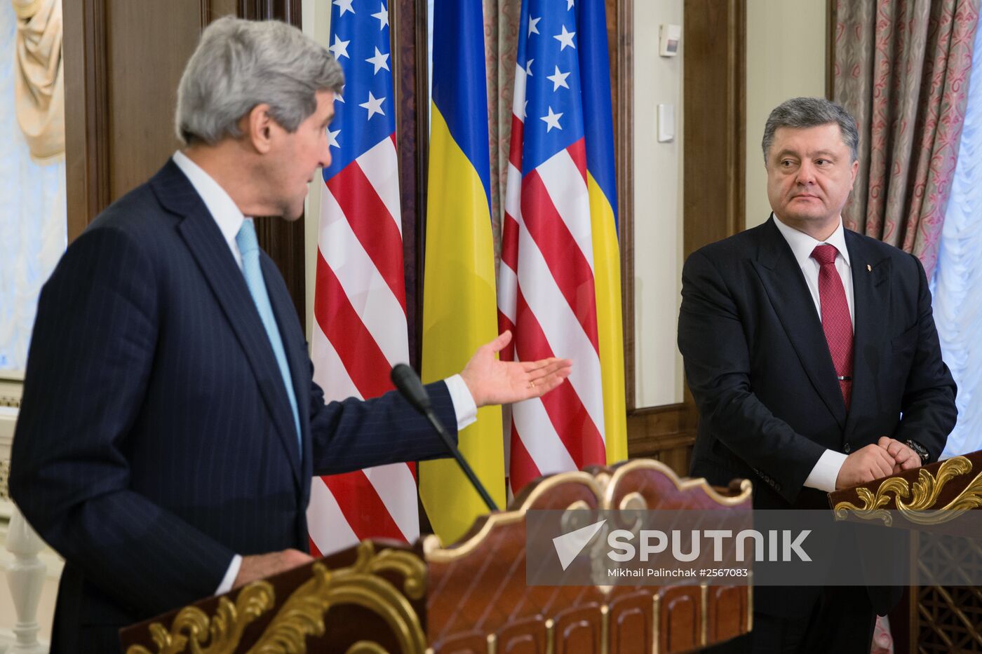 US Secretary of State John Kerry visits Kiev