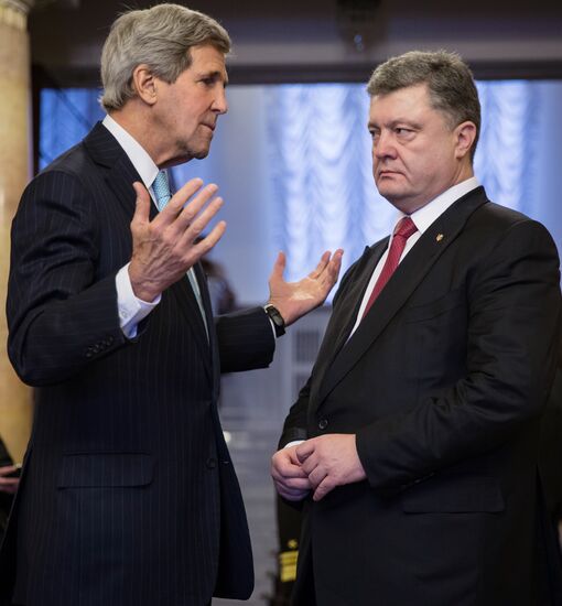 US Secretary of State John Kerry visits Kiev