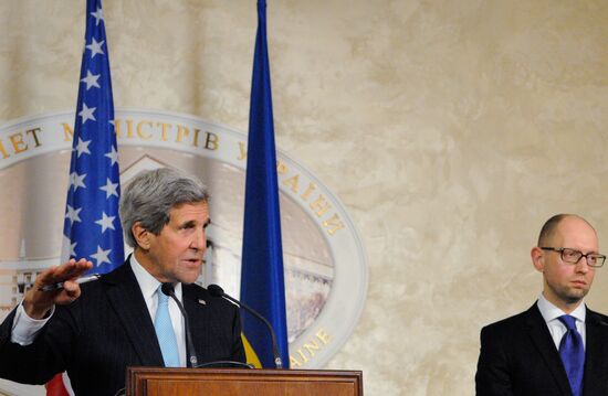 US Secretary of State John Kerry visits Kiev