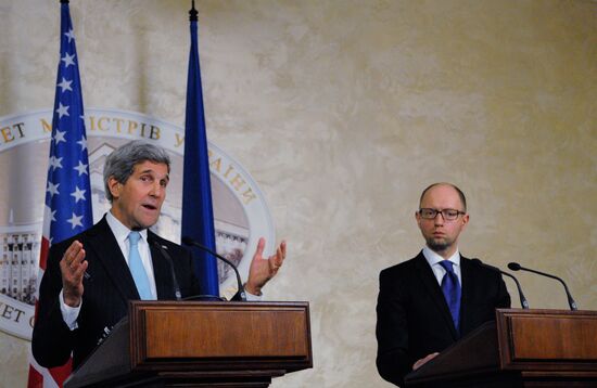 US Secretary of State John Kerry visits Kiev