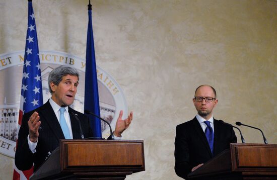US Secretary of State John Kerry visits Kiev