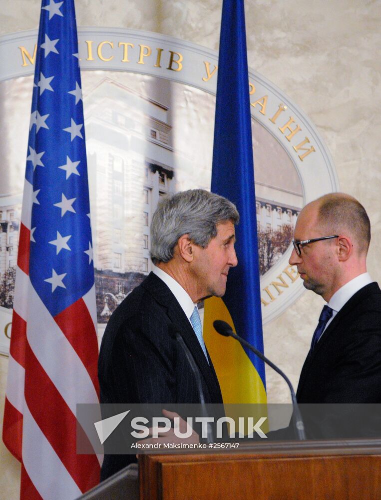 US Secretary of State John Kerry visits Kiev